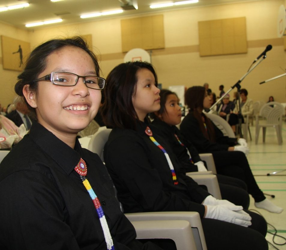 Students of MANS' musical sign language group wait to perform during the 2014/15 school year